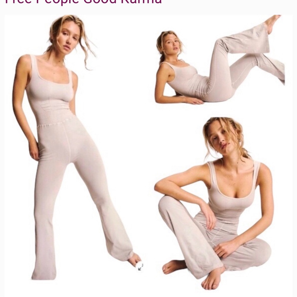 Free People Brown Good Karma Jumpsuit